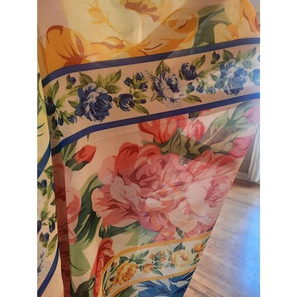 Karolina maxi drop waist semi sheer dress button down size Medium - Picture 8 of 8